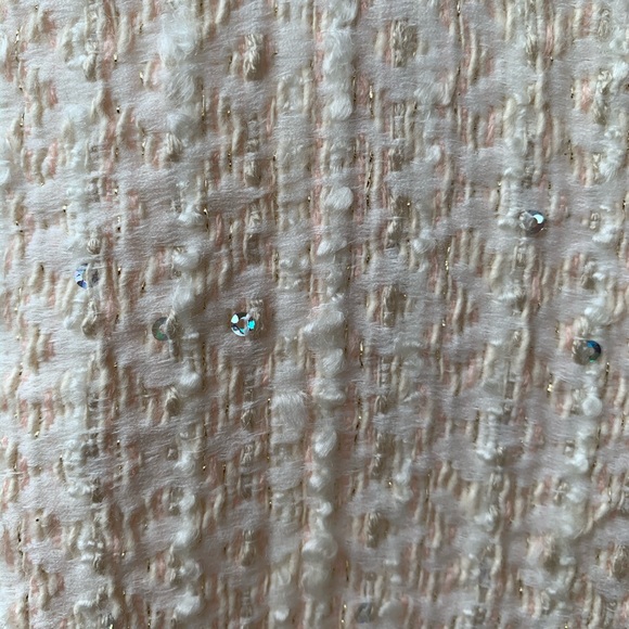 NWOT Black Halo Jumpsuit White/ beige sparkles 12 - Picture 3 of 16